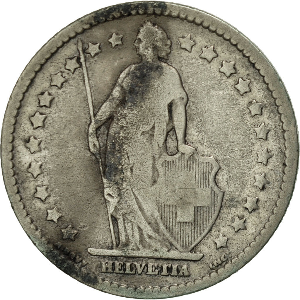 Coin, Switzerland, Franc, 1887, Bern, EF(40-45), Silver, KM:24