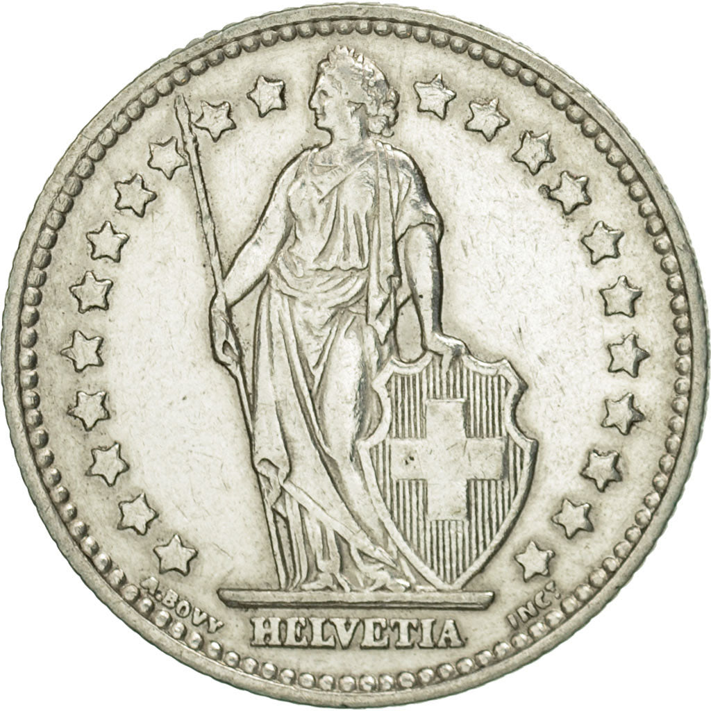 Switzerland, Franc, 1952, Bern, AU(55-58), Silver, KM:24
