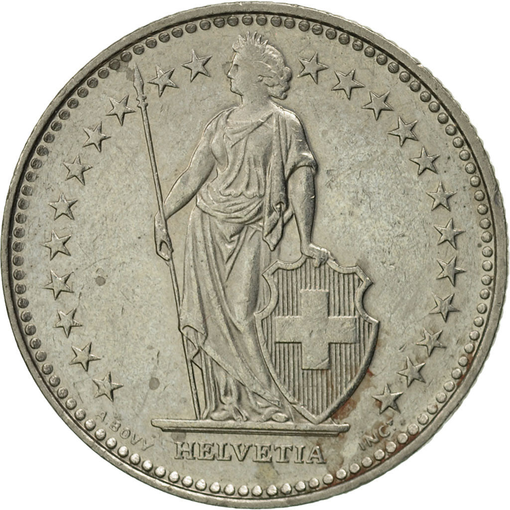 Münze, Schweiz, Franc, 1992, Bern, VZ, Copper-nickel, KM:24a.3