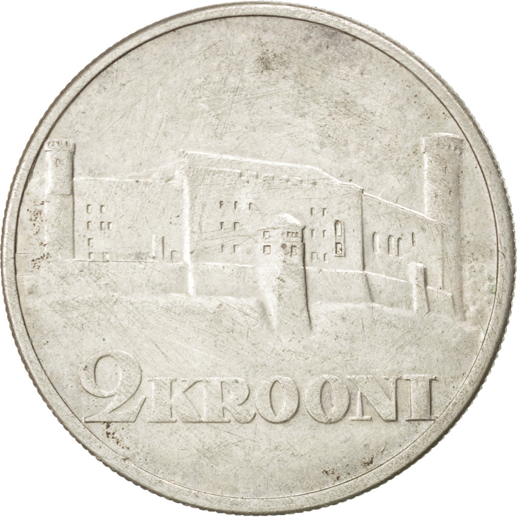 ESTONIA, 2 Krooni, 1930, KM #20, AU(55-58), Silver, 30, 11.98