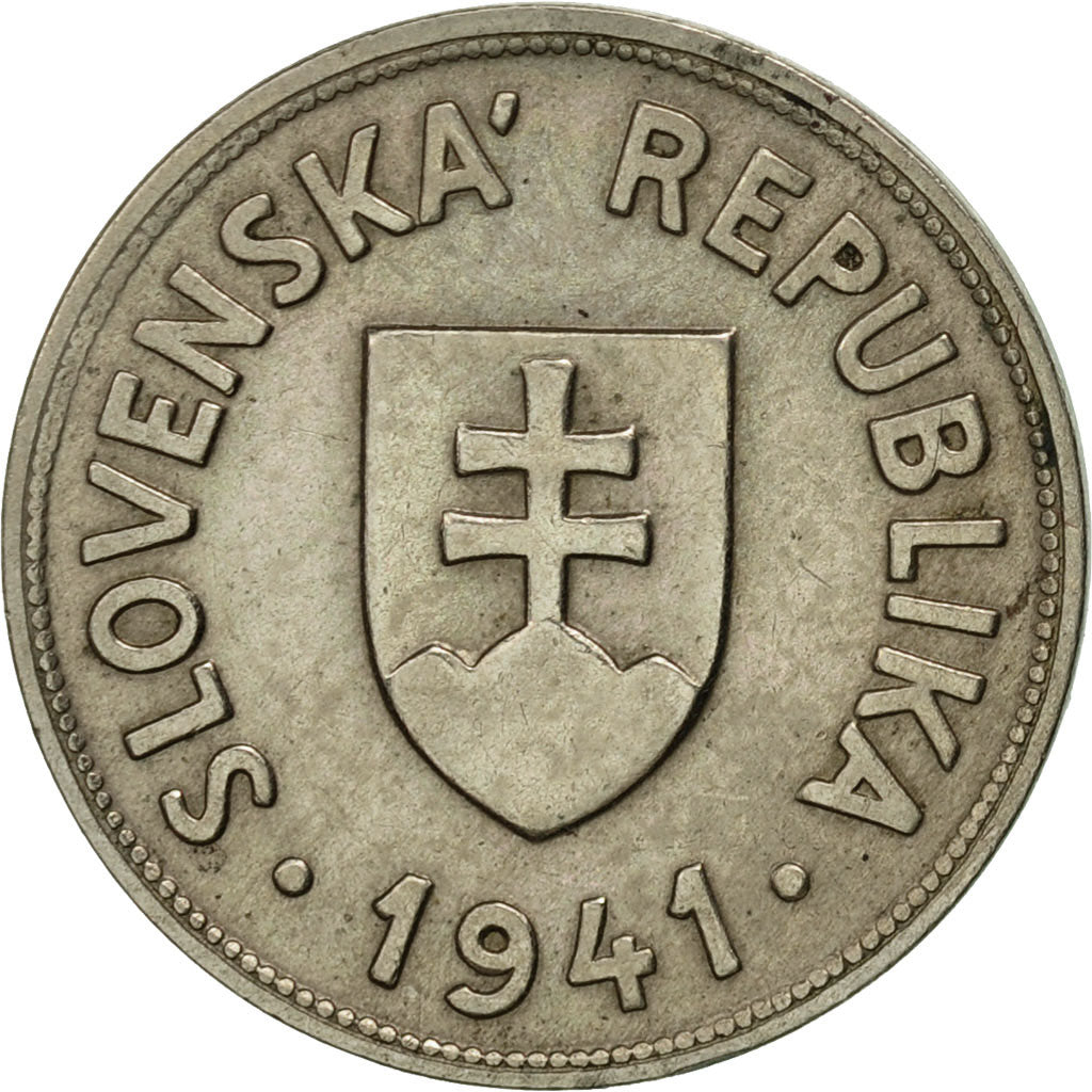 Slowakei, 50 Halierov, 1941, SS, Copper-nickel, KM:5
