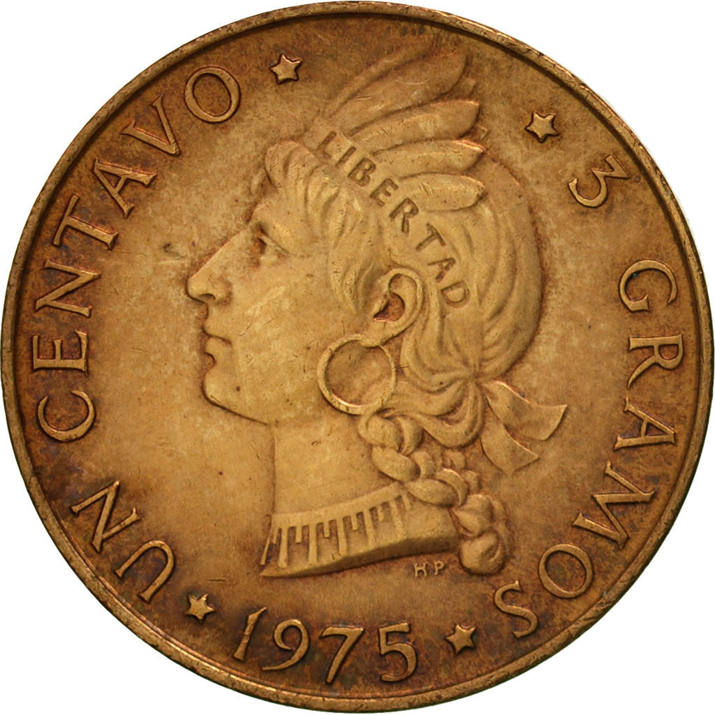 Coin, Dominican Republic, Centavo, 1975, EF(40-45), Bronze, KM:31