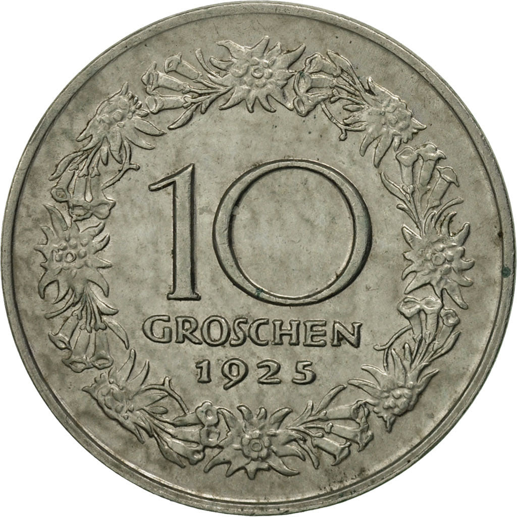 Coin, Austria, 10 Groschen, 1925, AU(55-58), Copper-nickel, KM:2838