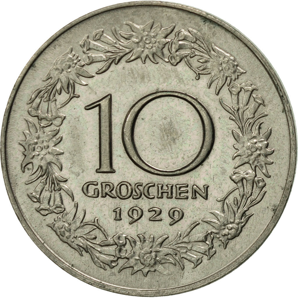 Münze, Österreich, 10 Groschen, 1929, VZ, Copper-nickel, KM:2838