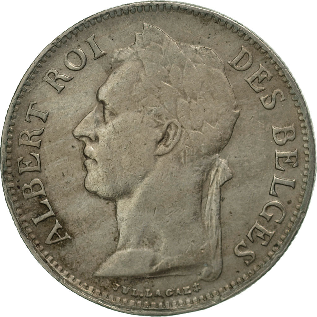 Congo belga, 50 Centimes, 1921, MBC, Cobre - níquel, KM:22