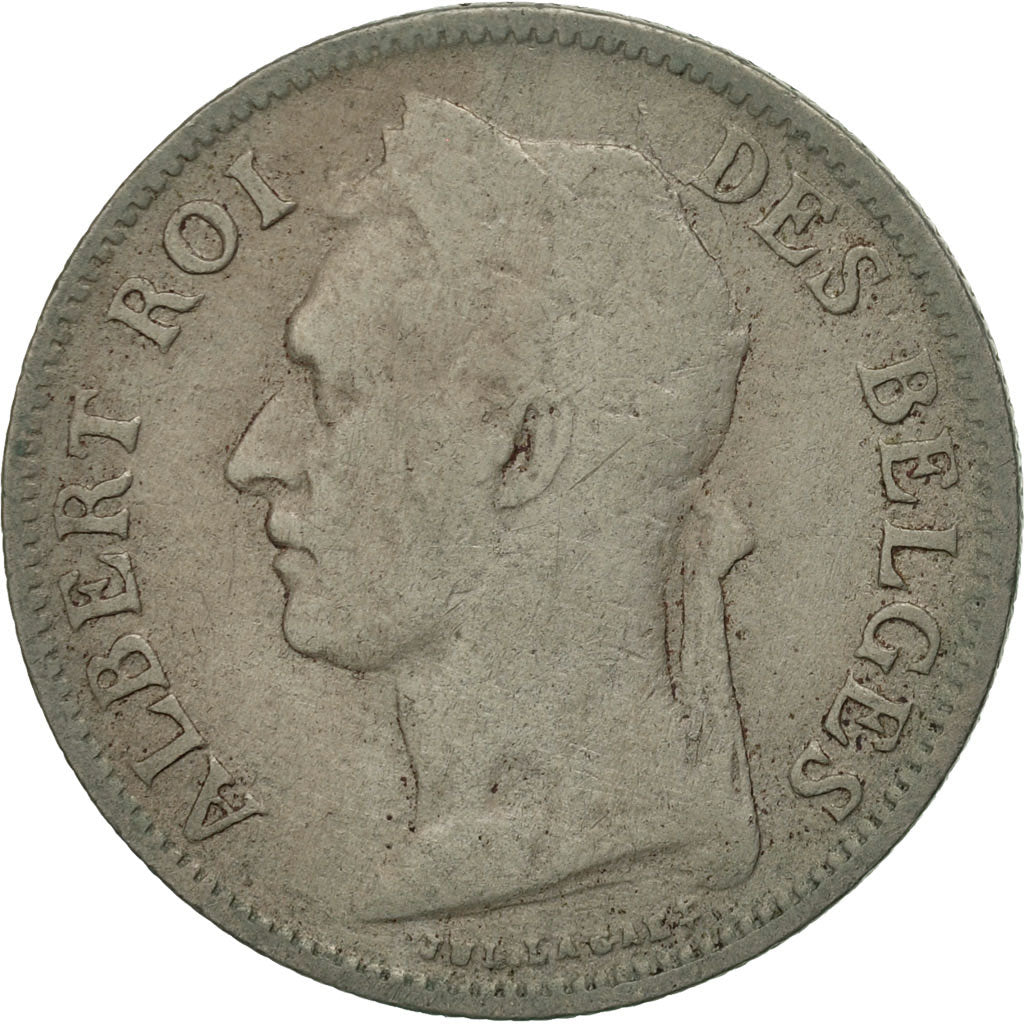 Moneda, Congo belga, 50 Centimes, 1927, MBC, Cobre - níquel, KM:22
