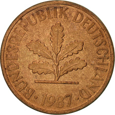 Coin, GERMANY - FEDERAL REPUBLIC, 2 Pfennig, 1987, Munich, EF(40-45), Copper