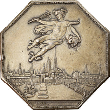 France, Token, Chambre de Commerce de Rouen, 1802, Lecomte, AU(55-58), Silver