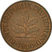 Coin, GERMANY - FEDERAL REPUBLIC, 2 Pfennig, 1980, Munich, EF(40-45), Copper