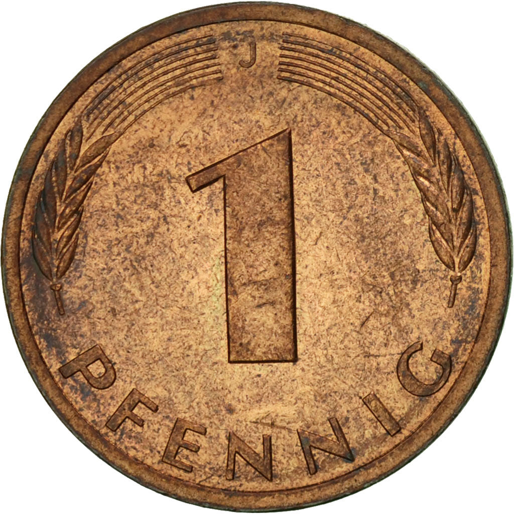 Monnaie, République fédérale allemande, Pfennig, 1982, Hambourg, TTB, Copper
