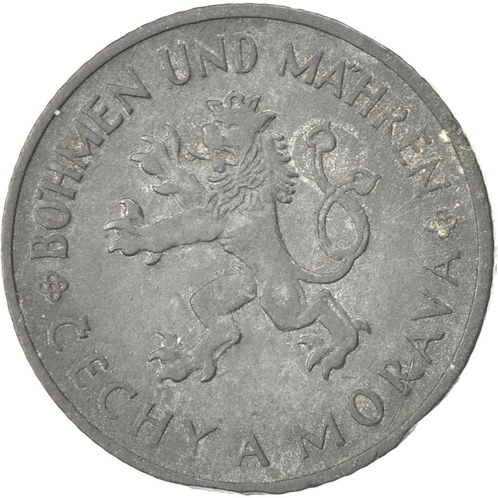 Boemia e Moravia, Koruna, 1942, BB, Zinco, KM:4