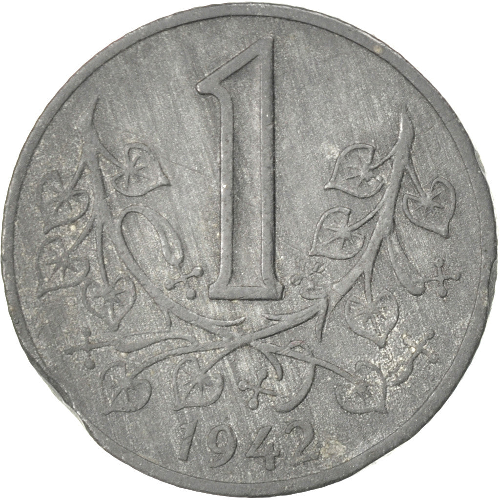 Boemia e Moravia, Koruna, 1942, BB, Zinco, KM:4