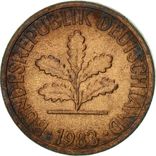 Coin, GERMANY - FEDERAL REPUBLIC, Pfennig, 1983, Munich, EF(40-45), Copper