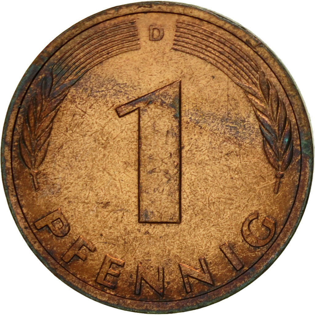 Coin, GERMANY - FEDERAL REPUBLIC, Pfennig, 1983, Munich, EF(40-45), Copper