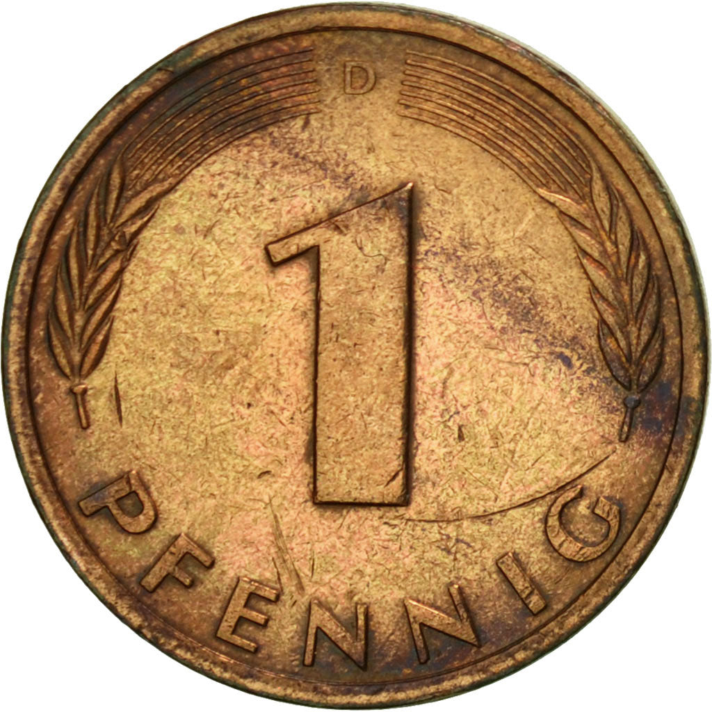 Moneta, GERMANIA - REPUBBLICA FEDERALE, Pfennig, 1986, Munich, BB, Acciaio