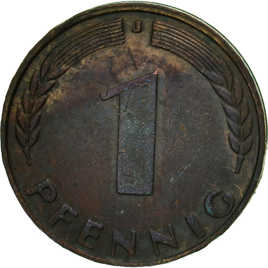 Monnaie, République fédérale allemande, Pfennig, 1950, Hambourg, TTB, Copper