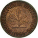 Coin, GERMANY - FEDERAL REPUBLIC, Pfennig, 1966, Stuttgart, EF(40-45), Copper