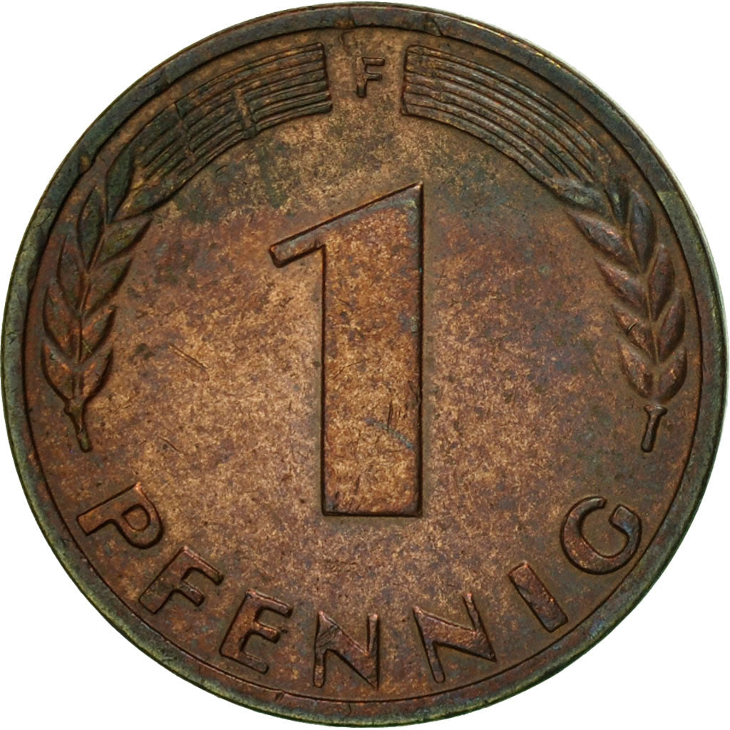 Moneda, ALEMANIA - REPÚBLICA FEDERAL, Pfennig, 1966, Stuttgart, MBC, Cobre