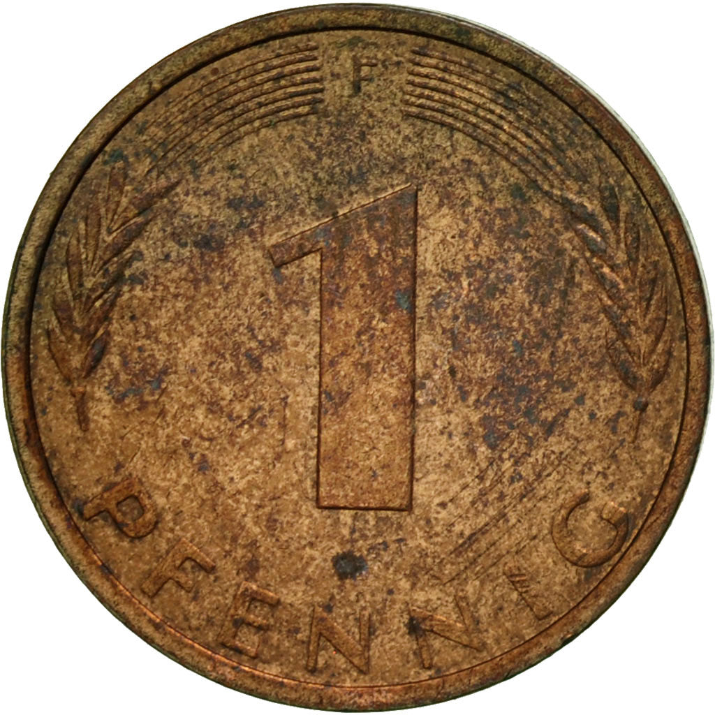Moneta, Niemcy - RFN, Pfennig, 1973, Stuttgart, EF(40-45), Miedź platerowana