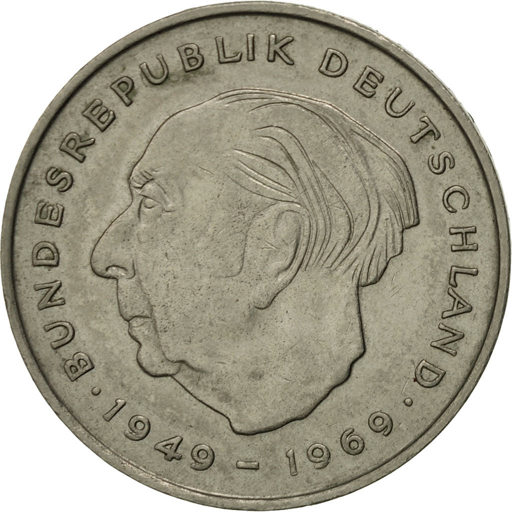 Coin, GERMANY - FEDERAL REPUBLIC, 2 Mark, 1972, Munich, AU(50-53), Copper-Nickel
