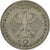 Moneda, ALEMANIA - REPÚBLICA FEDERAL, 2 Mark, 1973, Karlsruhe, MBC+, Cobre -