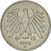 Munten, Federale Duitse Republiek, 5 Mark, 1975, Karlsruhe, ZF+, Copper-Nickel