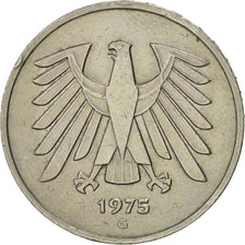 Coin, GERMANY - FEDERAL REPUBLIC, 5 Mark, 1975, Karlsruhe, AU(50-53)