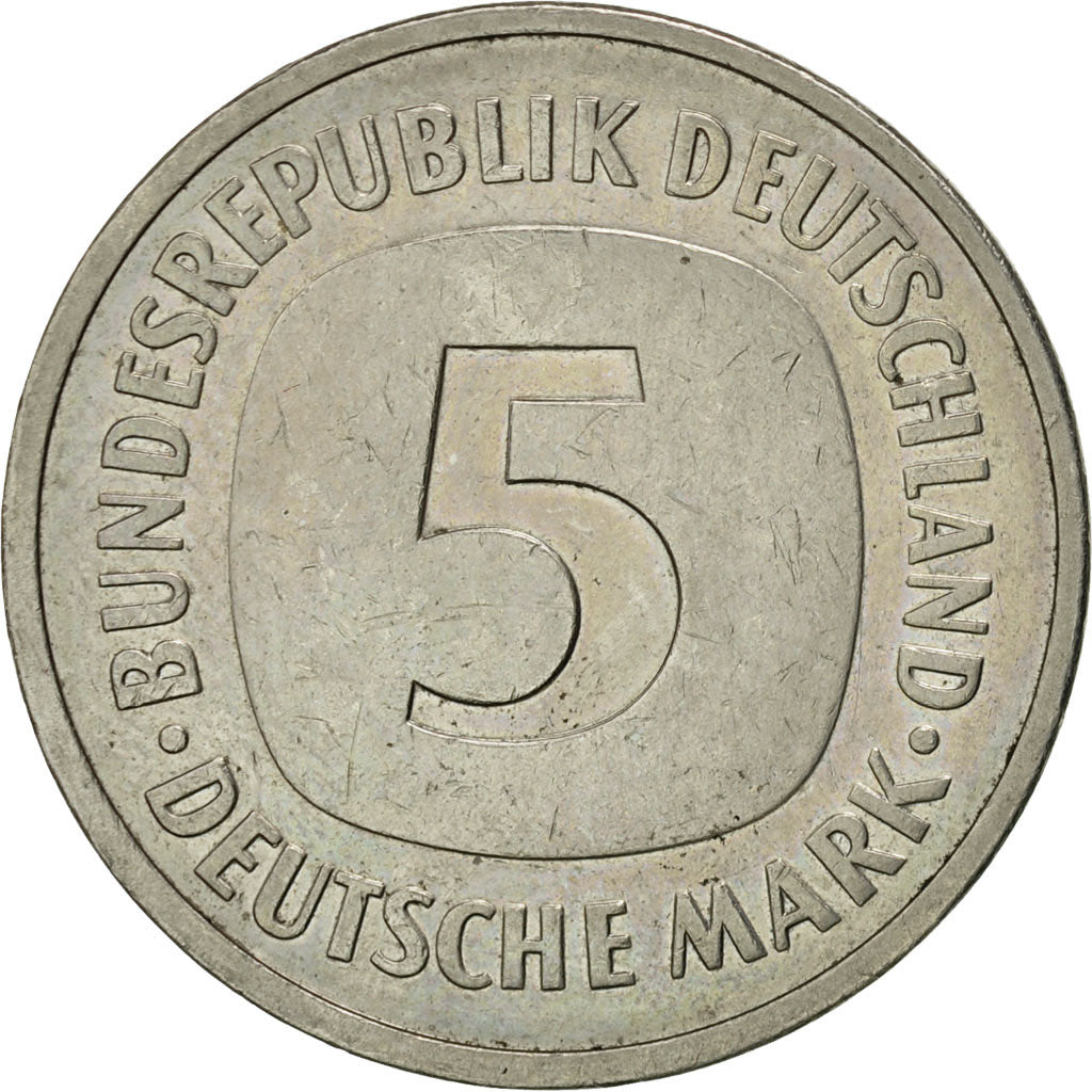 GERMANY - FEDERAL REPUBLIC, 5 Mark, 1981, Munich, AU(50-53), Copper-Nickel Clad