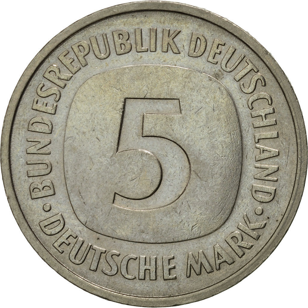 Moneta, GERMANIA - REPUBBLICA FEDERALE, 5 Mark, 1981, Munich, BB+, Nichel