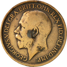 Coin, Great Britain, George V, 1/2 Penny, 1918, VF(30-35), Bronze, KM:809