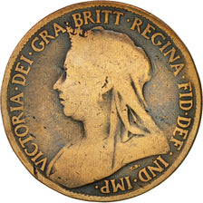 Great Britain, Victoria, 1/2 Penny, 1895, F(12-15), Bronze, KM:789
