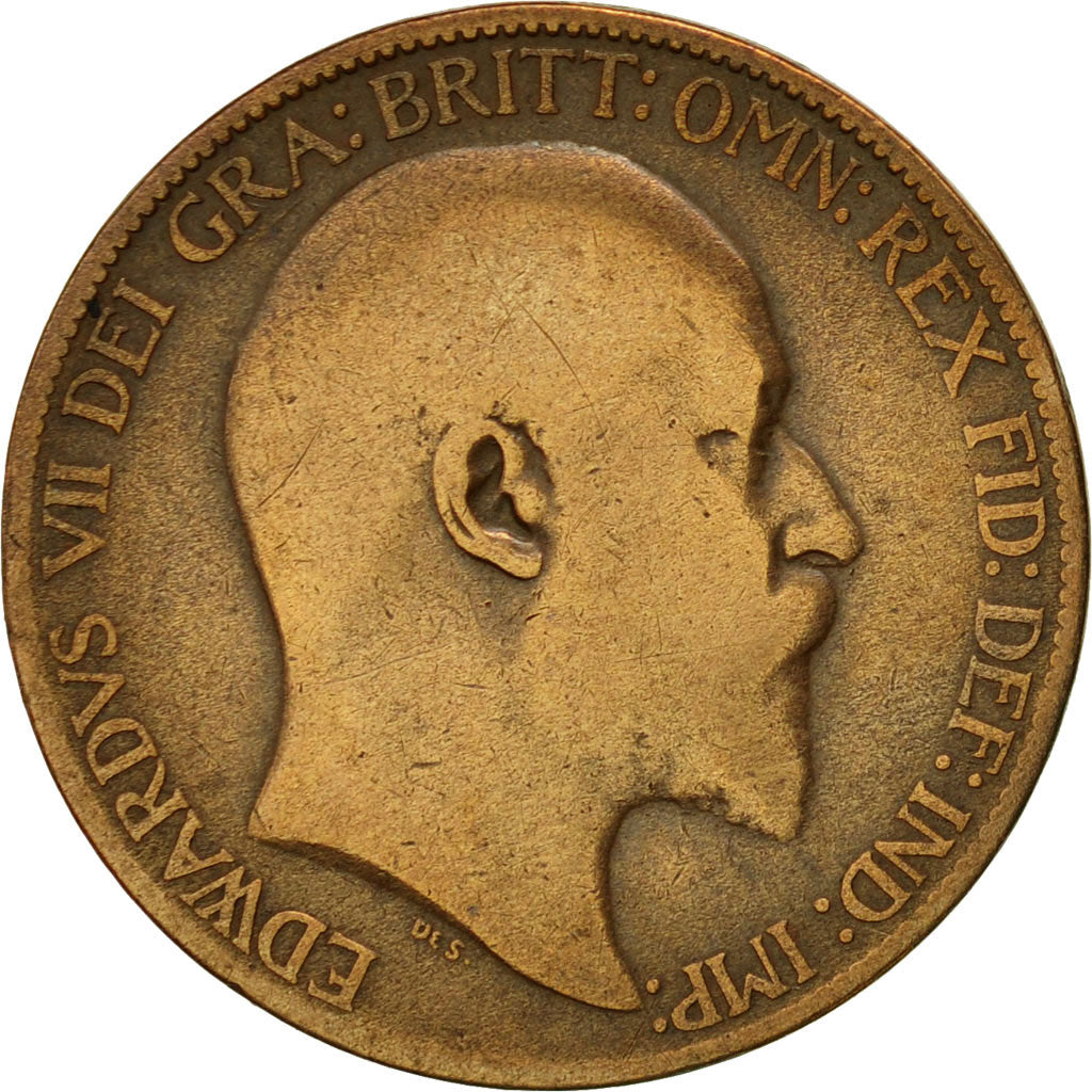 Coin, Great Britain, Edward VII, 1/2 Penny, 1906, VF(30-35), Bronze, KM:793.2