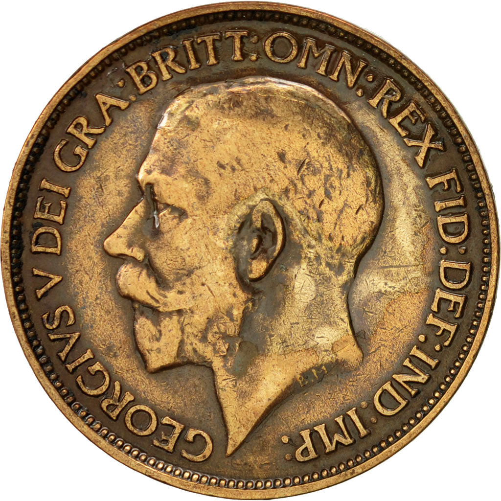 Great Britain, George V, 1/2 Penny, 1912, EF(40-45), Bronze, KM:809