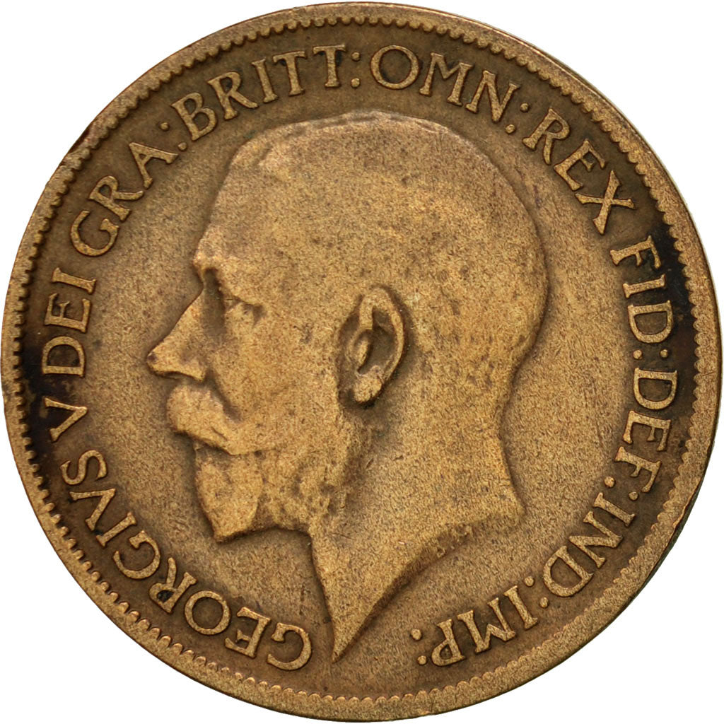 Coin, Great Britain, George V, 1/2 Penny, 1914, EF(40-45), Bronze, KM:809