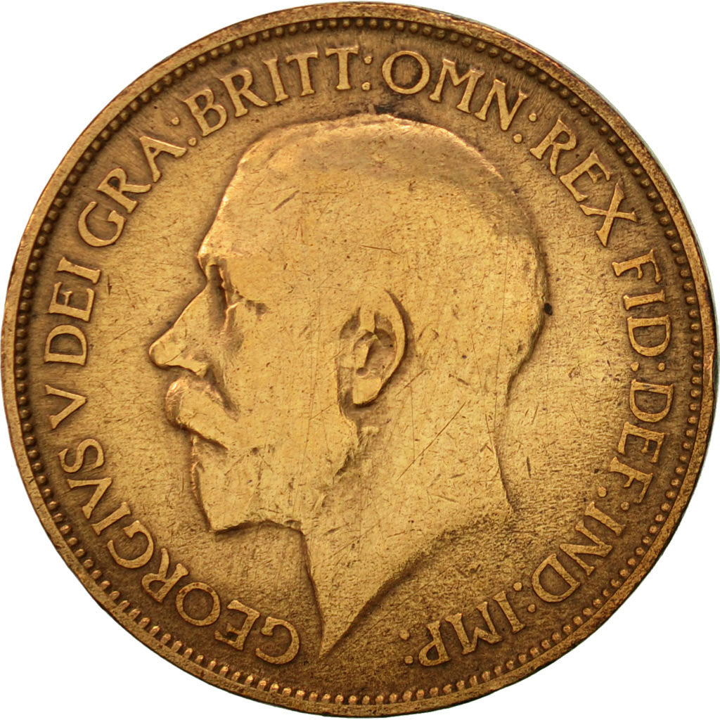 Coin, Great Britain, George V, 1/2 Penny, 1915, VF(30-35), Bronze, KM:809