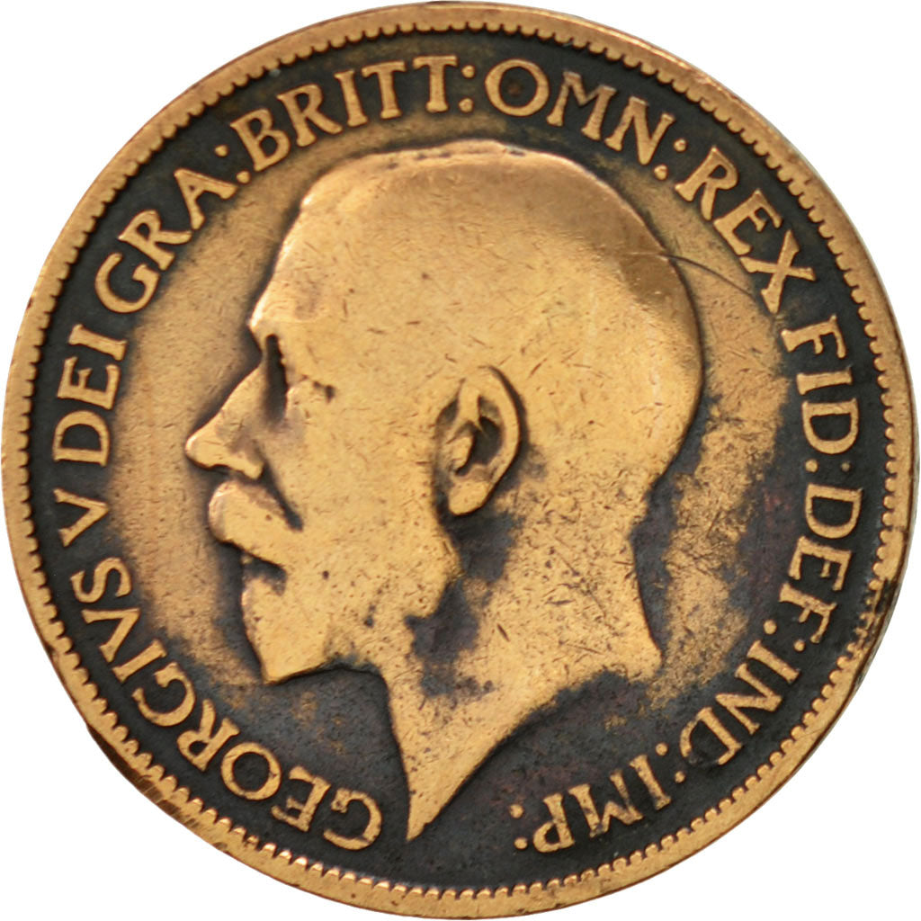 Great Britain, George V, 1/2 Penny, 1923, VF(30-35), Bronze, KM:809