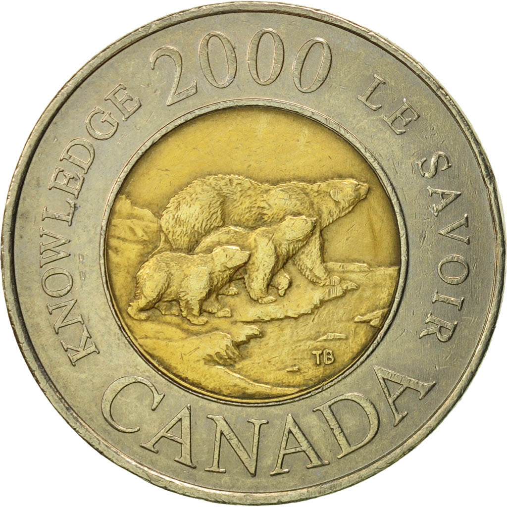 Canada, Elizabeth II, 2 Dollars, 2000, Royal Canadian Mint, Ottawa, EF(40-45)