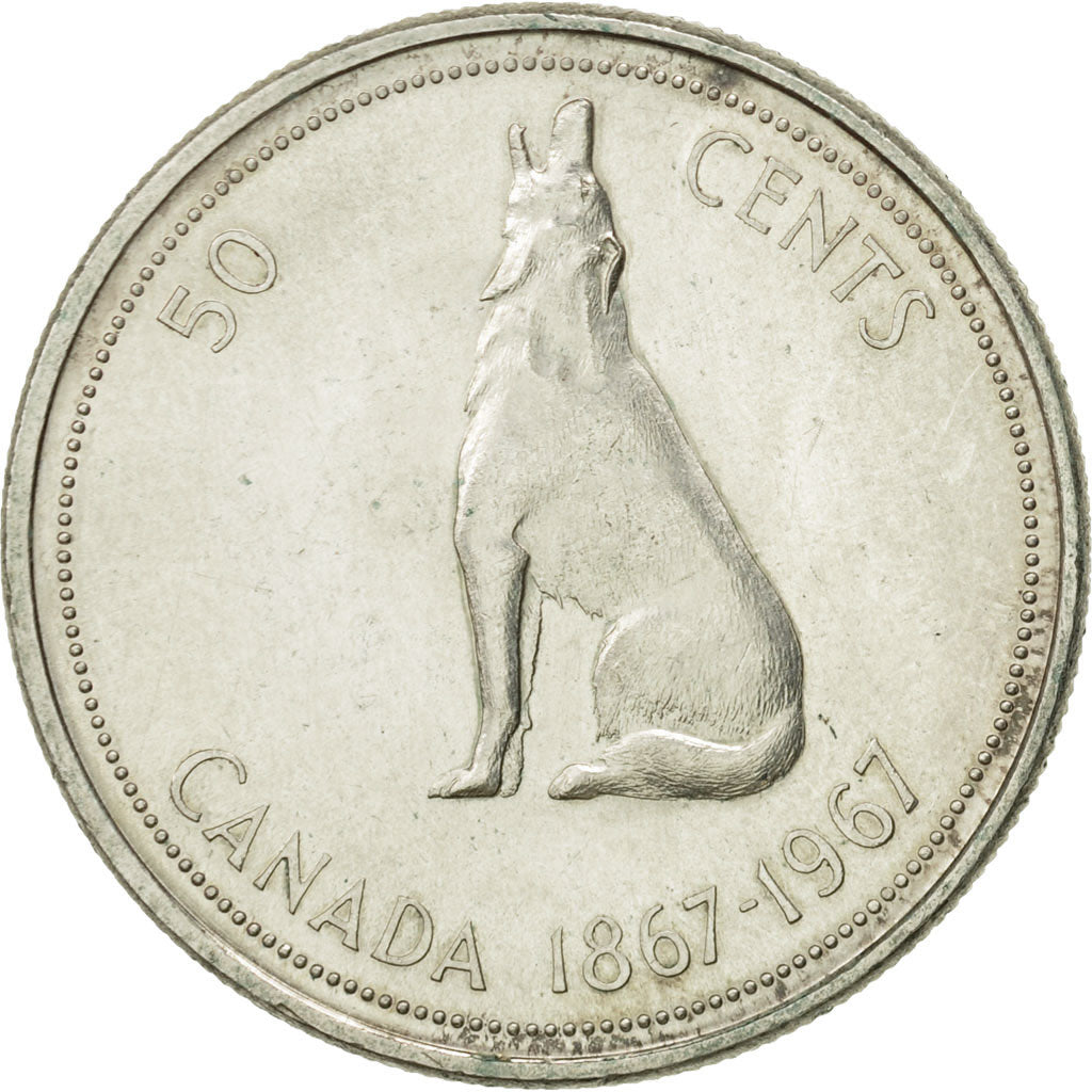 Canada, Elizabeth II, 50 Cents, 1967, Royal Canadian Mint, Ottawa, AU(50-53)