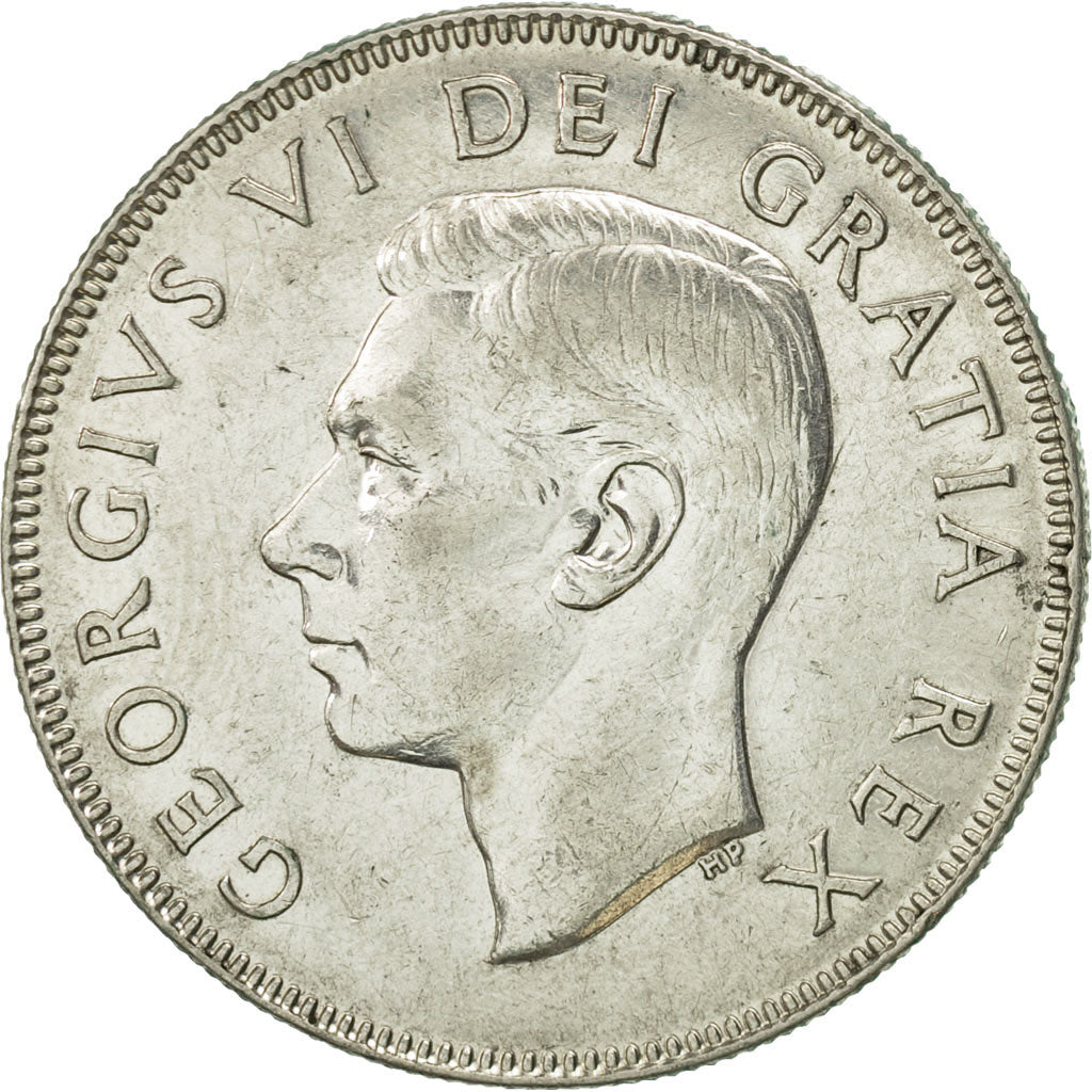 Moneda, Canadá, George VI, 50 Cents, 1951, Royal Canadian Mint, Ottawa, EBC