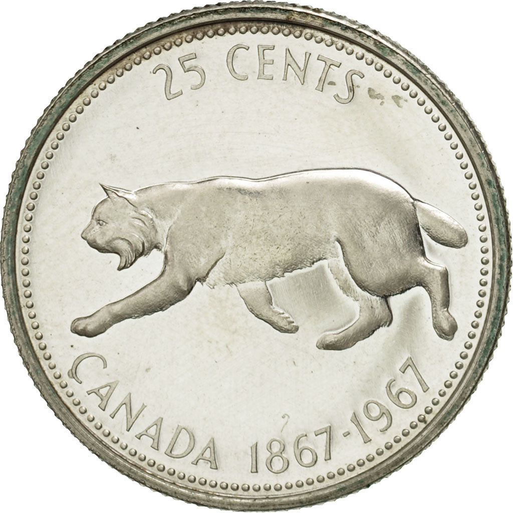 Coin, Canada, Elizabeth II, 25 Cents, 1967, Royal Canadian Mint, Ottawa
