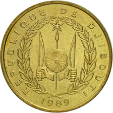 Dschibuti, 10 Francs, 1989, Paris, VZ, Aluminum-Bronze, KM:23