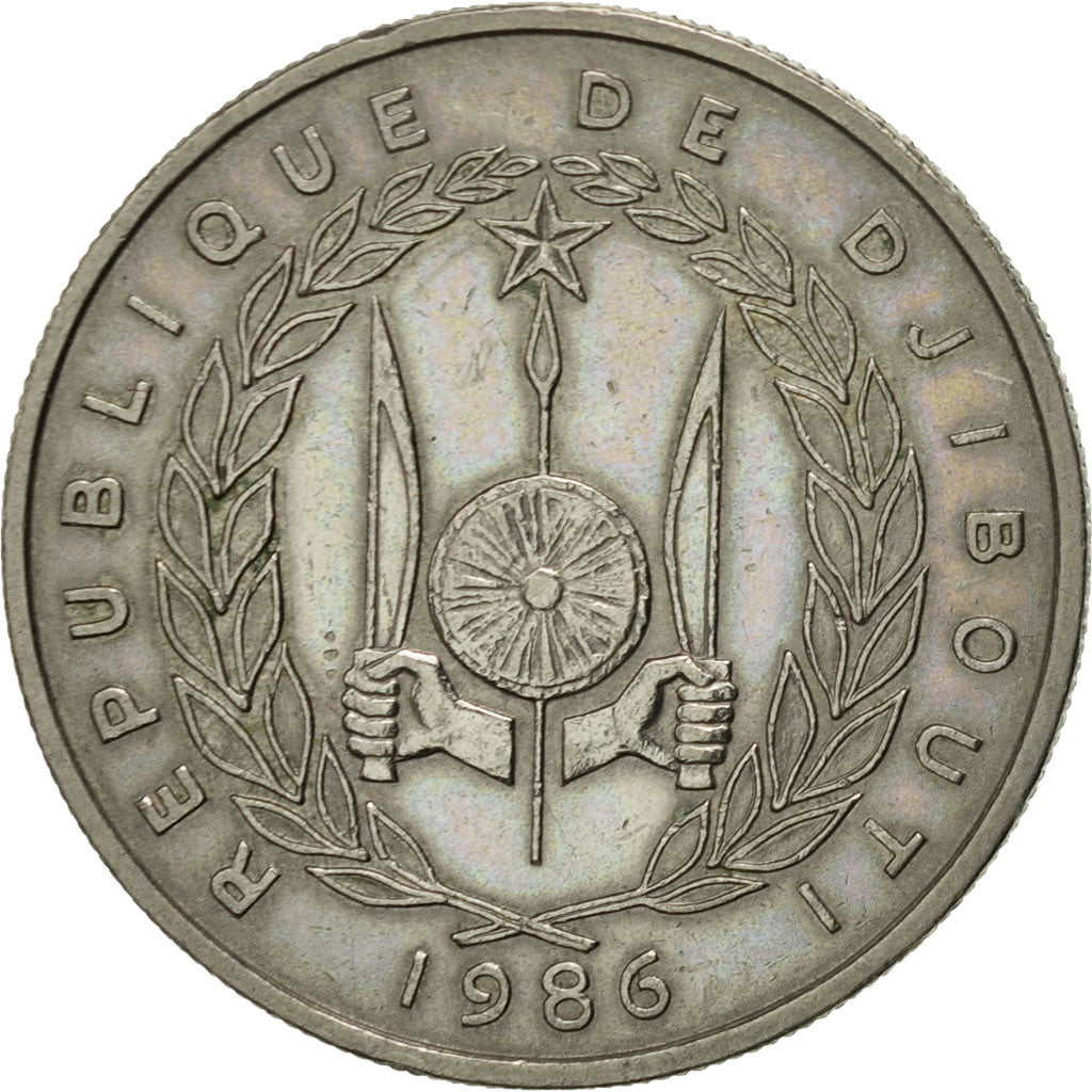 Monnaie, Djibouti, 50 Francs, 1986, Paris, SUP, Copper-nickel, KM:25