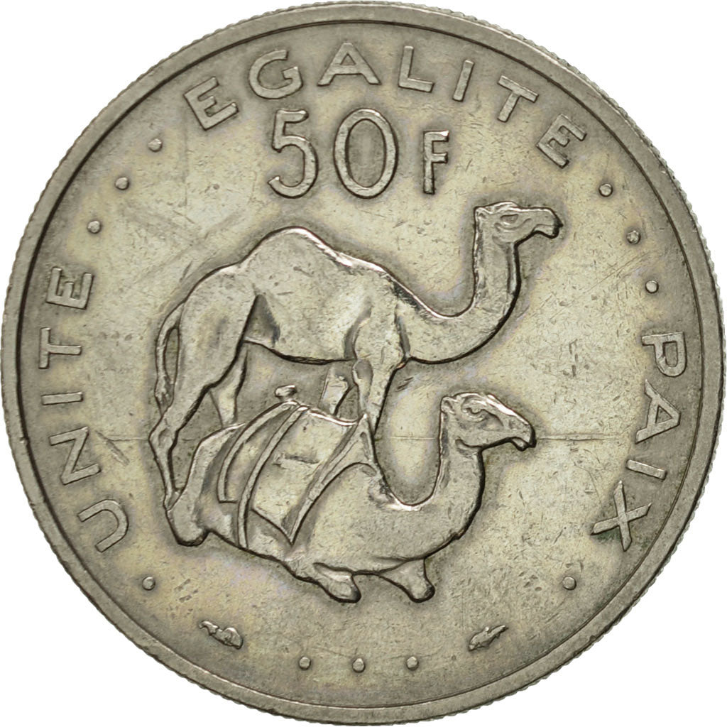 Monnaie, Djibouti, 50 Francs, 1986, Paris, SUP, Copper-nickel, KM:25