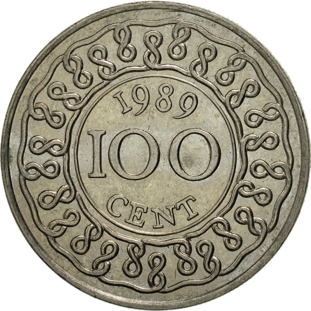 Coin, Surinam, 100 Cents, 1989, AU(55-58), Copper-nickel, KM:23
