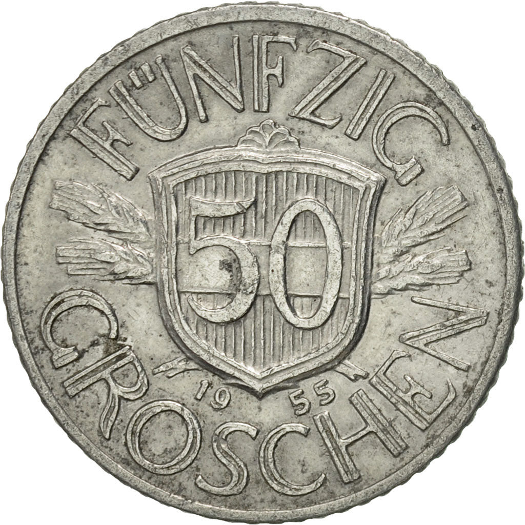 Münze, Österreich, 50 Groschen, 1955, VZ, Aluminium, KM:2870