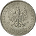 Coin, Poland, 10000 Zlotych, 1991, Warsaw, MS(60-62), Nickel plated steel