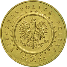 Poland, 2 Zlote, 1996, Warsaw, MS(60-62), Brass, KM:313