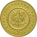 Poland, 2 Zlote, 1996, Warsaw, MS(60-62), Brass, KM:313