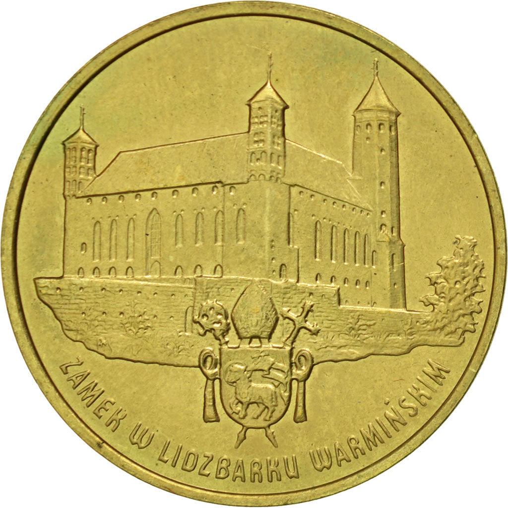 Poland, 2 Zlote, 1996, Warsaw, MS(60-62), Brass, KM:313