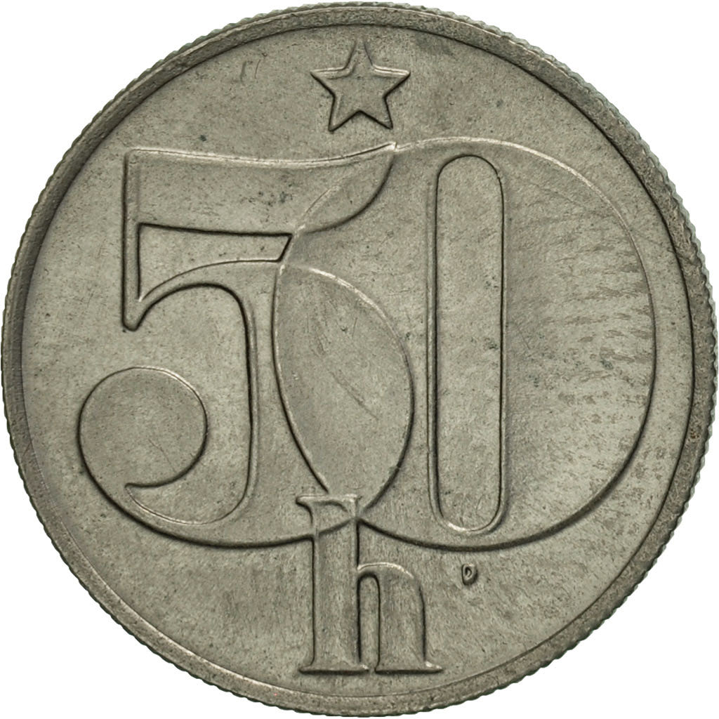 Moneta, Cecoslovacchia, 50 Haleru, 1989, SPL-, Rame-nichel, KM:89